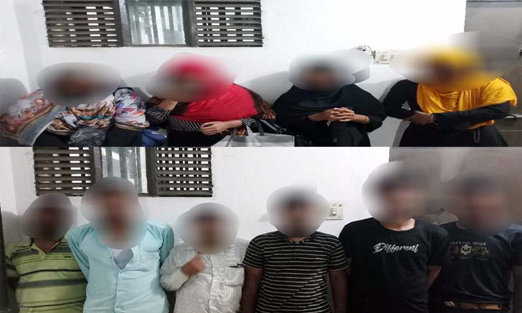 সিলেটে আবাসিক হোটেল থেকে ১০ নারী-পুরুষ আ ট ক