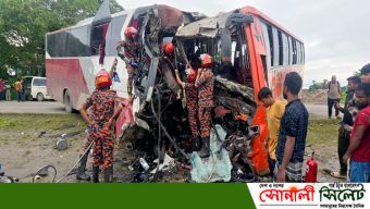 ওসমানীনগরে দুই বাসের মুখোমুখি সংঘর্ষে  নিহত ১ আহত ২৫