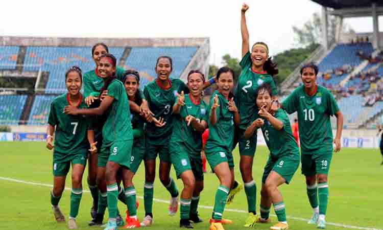 ঋতুপর্ণার জোড়া গোলে মিয়ানমারকে হারিয়ে ইতিহাসের পথে বাংলাদেশ