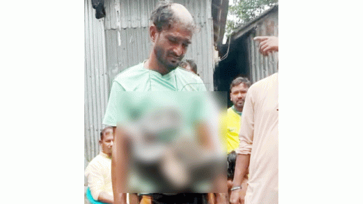 লাখাই কিশোরীকে ধর্ষণের অভিযোগ যুবকের মাথা ন্যাড়া