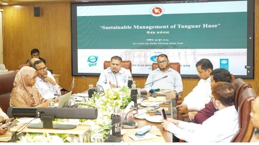 টাঙ্গুয়ার হাওরের টেকসই ব্যবস্থাপনা বিষয়ক কর্মশালা অনুষ্ঠিত হাওরের পরিবেশ ও জীববৈচিত্র্য রক্ষায় সমন্বিত পরিকল্পনা গ্রহণের আহ্বান
