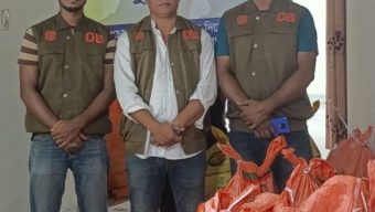 সুনামগঞ্জে ডিবির অভিযান: চোরাচালানের ৩৭০৮ কেজি ভারতীয় ফুচকা জব্দ, মূল্য প্রায় ১৩ লাখ টাকা।