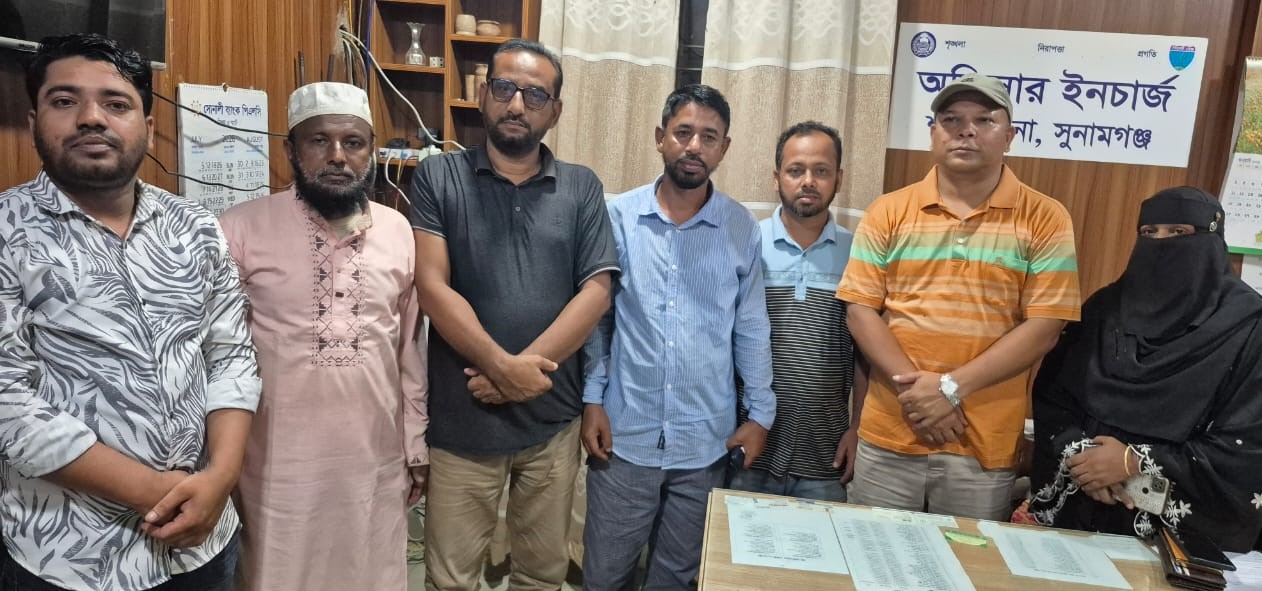 নবাগত ওসি মোহাম্মদ সোহেলের সঙ্গে শাল্লা উপজেলা প্রেসক্লাবের সৌজন্য সাক্ষাৎ