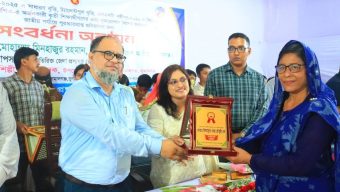 জামালগঞ্জে কৃতী শিক্ষার্থী ও পরিবেশকর্মীকে সংবর্ধনা