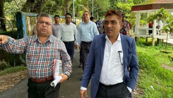 কুশিয়ারা নদীর ভাঙন পরিদর্শনে ভূমি রেকর্ড ও জরিপ অধিদপ্তরের মহাপরিচালক