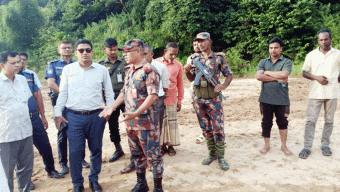 সারি-৩ বালুমহাল পরিদর্শন করেন উপজেলা প্রশাসন