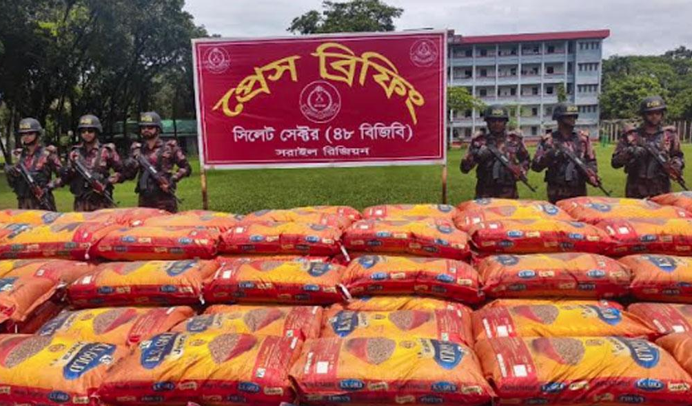 সিলেট সীমান্তে ৫৭ কোটি টাকার ভারতীয় পণ্য আটক