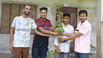 আলোকিত গোয়াইনঘাট সদর ইউনিয়ন যুব ফোরামের উদ্যোগে গাছের চারা বিতরণ