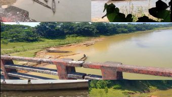 ধলাই সেতুর নিচে অবৈধ বালু উত্তোলনের অভিযোগ, হুমকির দাবি এলাকাবাসীর