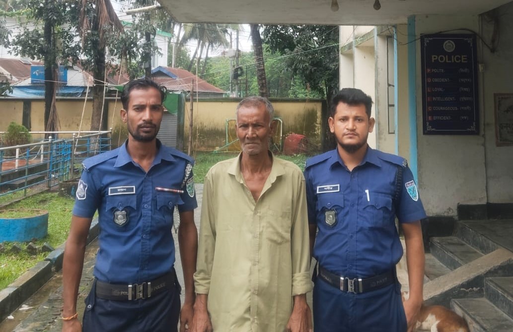 শাল্লায় নিয়মিত মামলায় ৬০ বছরের আসামি গ্রেপ্তার