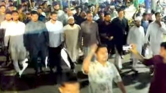 শিবিরের কেন্দ্রীয় সভাপতি ও ডাকসু ভিপির আগমন উপলক্ষে প্রচার মিছিল