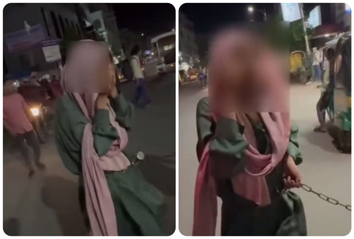 সিলেটে কিশোরীকে শিকল বেঁধে রাস্তায় হাঁটানোর ঘটনায় ৩ জন আটক