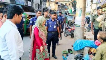 বড়লেখায় যানজট নিরসনে ভ্রাম্যমাণ আদালত, ১০ মামলায় জরিমানা