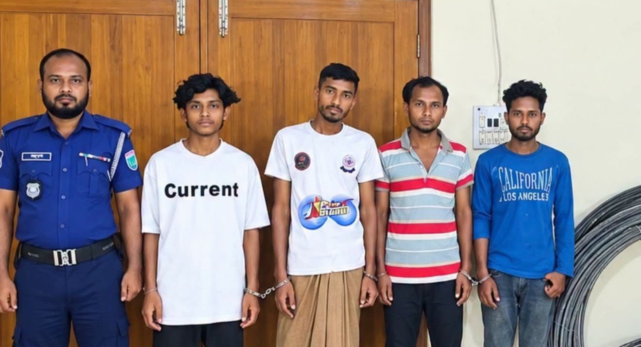 বড়লেখায় চুরি হওয়া ৪০০ মিটার বৈদ্যুতিক তার উদ্ধার, গ্রেপ্তার ৪
