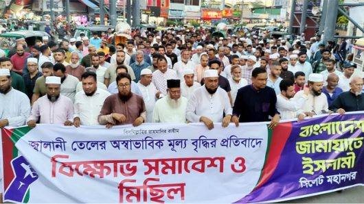 জ্বালানি তেলের দাম বৃদ্ধি গণবিরোধী সিদ্ধান্ত : জামায়াতের বিক্ষোভ