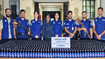 গোয়াইনঘাটে ধানের গোলায় ১,২০৫ বোতল ফেনসিডিল, নারী মাদক কারবারি গ্রেপ্তার!