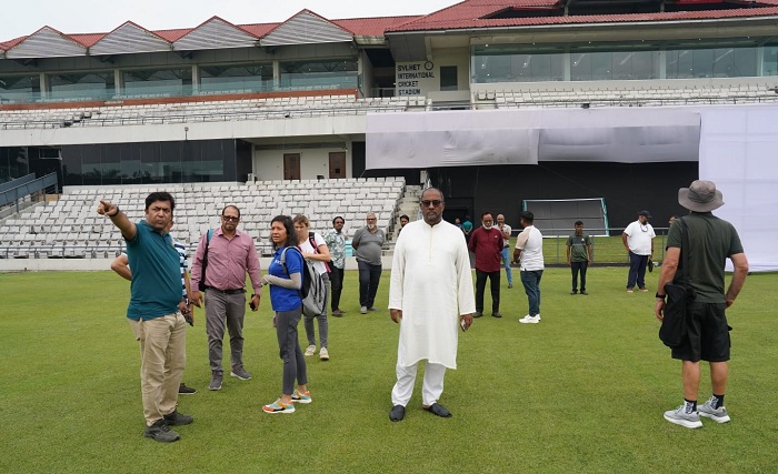 বিশ্বকাপের ভেন্যু দেখতে  আইসিসির প্রতিনিধি দল সিলেটে