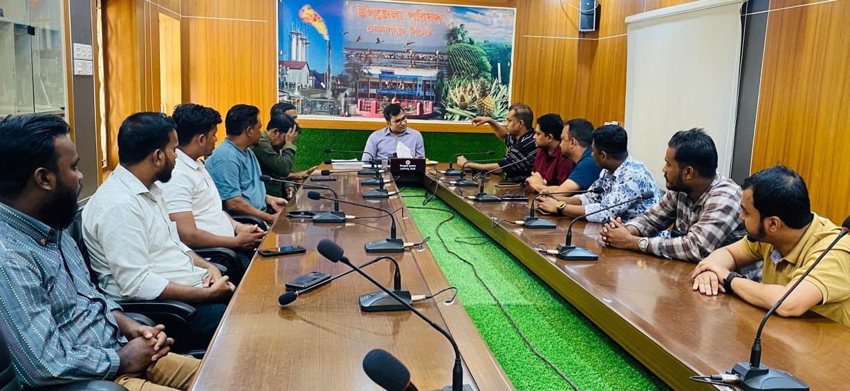গোলাপগঞ্জ প্রেসক্লাবের নবনির্বাচিত কমিটির সঙ্গে ইউএনওর মতবিনিময়