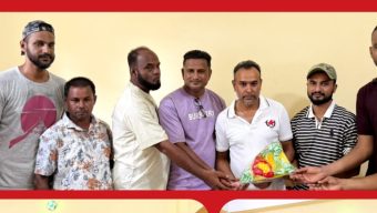 নবীগঞ্জে যুক্তরাজ্য প্রবাসী দুই কৃতি সন্তানকে ফুলেল সংবর্ধনা