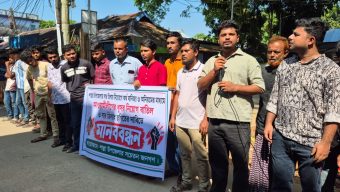 শাল্লায় সার ডিলার নিয়োগে অনিয়মের অভিযোগ: ইউএনওর অপসারণ ও বিতর্কিত নিয়োগ বাতিলের দাবিতে মানববন্ধন