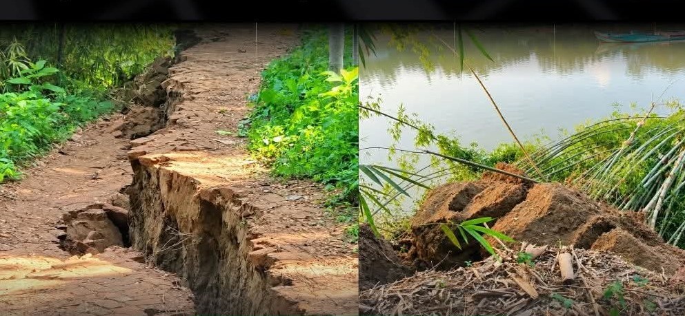 কুশিয়ারার গ্রাসে কুড়ারবাজার ইউনিয়নের অনেক গ্রাম নদীর গর্ভে বিলীন- বসতভিটা হারানোর শঙ্কা