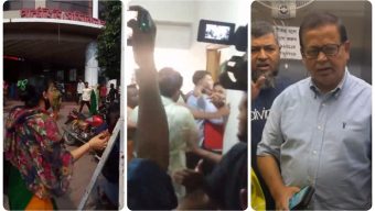 সিলেটে পার্কভিউ হাসপাতালের কর্মীদের আন্দোলন বিএনপি নেতাকে ঘিরে ‘ভুয়া ভুয়া স্লোগান’ মারধর