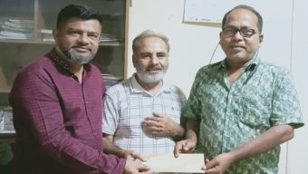 ফটো সাংবাদিক মামুন হাসানের পাশে তামাবিল পাথর আমদানিকারক গ্রুপ, প্রদান করা হলো আর্থিক সহায়তা