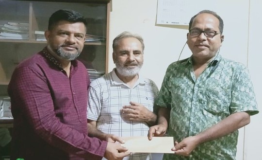 ফটো সাংবাদিক মামুন হাসানের পাশে তামাবিল পাথর আমদানিকারক গ্রুপ, প্রদান করা হলো আর্থিক সহায়তা